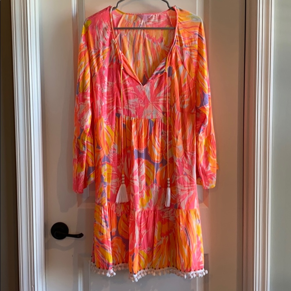 Lilly Pulitzer 3/4 length bell sleeve dress
